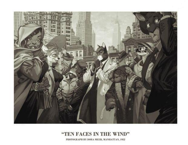 affiche blacksad 10 faces momie folie noir et blanc